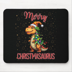 Tapis De Souris Fanny Joyeux Noël Christmasaurus Dinosaure Sapin d