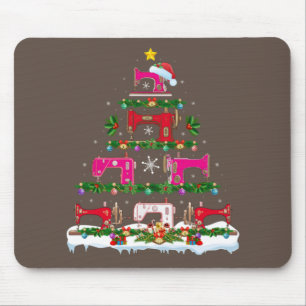 Tapis De Souris Fantastique éclairage de Noël Machine à coudre Arb