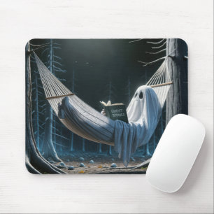 Tapis De Souris Fantôme d'Halloween dans un hamac