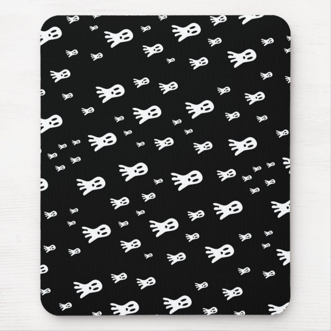 Tapis De Souris Fantômes d'Halloween foncé (Devant)