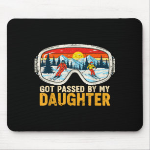 Tapis De Souris Fauchée par ma fille Drôle de ski en famille