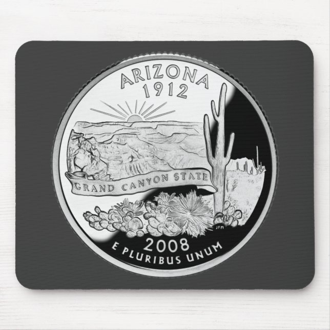 Tapis De Souris Faux Arizona State Quarter Grand Canyon State (Devant)