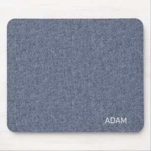 Tapis De Souris Faux Denim Texture Marine Blue Mousepad