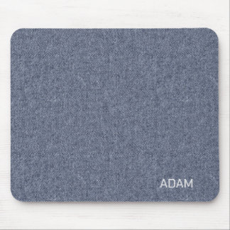 Tapis De Souris Faux Denim Texture Marine Blue Mousepad