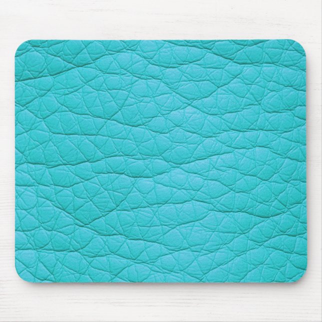 Tapis De Souris Faux froissé par turquoise Mousepad en cuir doux (Devant)