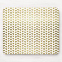Faux Gold Foil Hearts Motif Moderne
