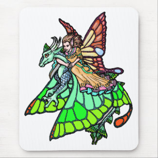 Tapis De Souris Fée de cavalier de dragon