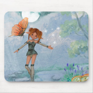 Tapis De Souris Fée et papillon
