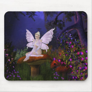 Tapis De Souris Fée sur un champignon Design 3 - Imaginaire Mousep