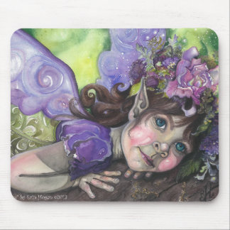 Tapis de souris féerique pourpre d'aquarelle