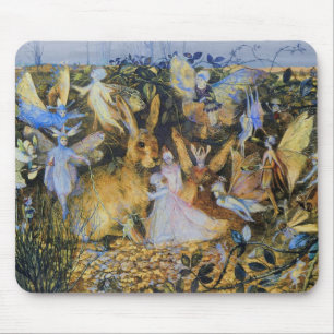 Tapis De Souris Fées et lapin