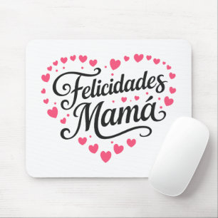 Tapis De Souris Felicitations Maman Joyeuse Fête des Mères Calligr