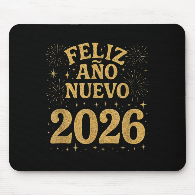 Tapis De Souris Feliz Año Nuevo 2026 Spanish Fireworks New Year Fi (Devant)