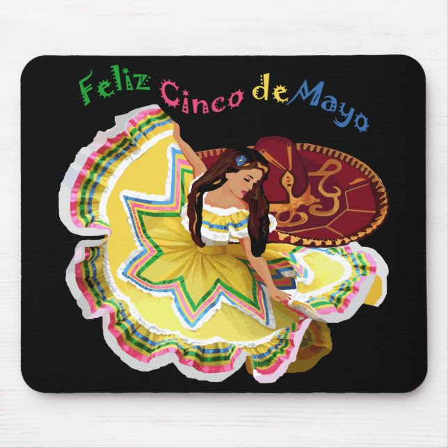 Tapis De Souris Feliz Cinco De Mayo Mousepad (Devant)