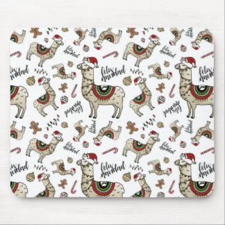 Tapis De Souris Feliz Navidad Llama Mousepad