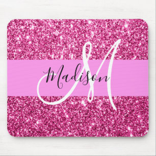 Tapis De Souris Féminin et glamour rose paillettes scintillantes m