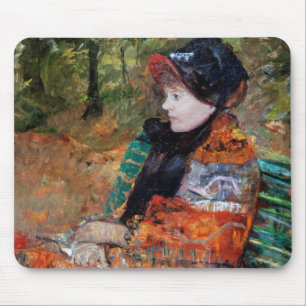 Tapis De Souris Femme assise sur le banc, Mary Cassatt