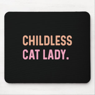 Tapis De Souris Femme au chat sans enfant - Mignonne drôle