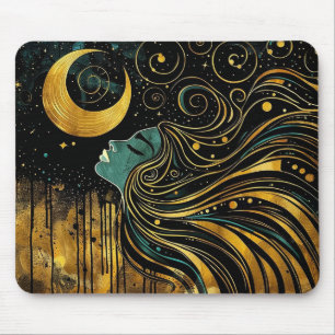 Tapis De Souris Femme céleste Art Nouveau #2