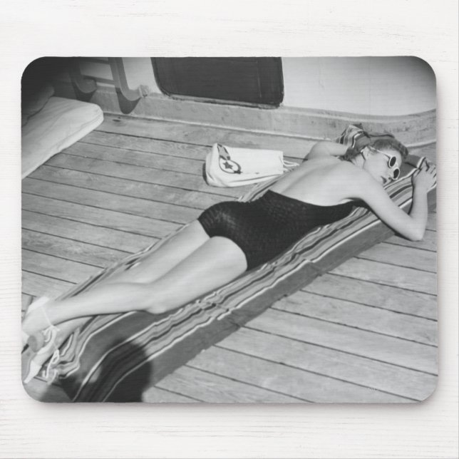 Tapis De Souris Femme de bronzage de Sun (Devant)