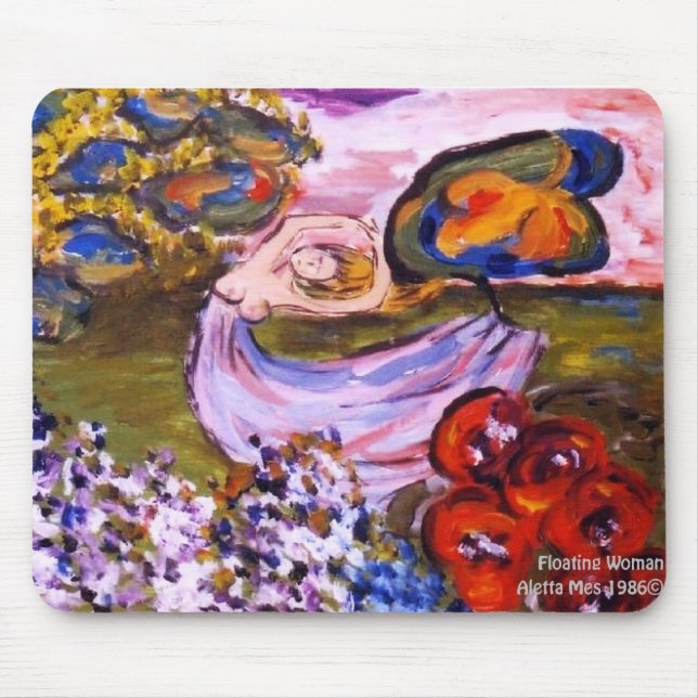 Tapis De Souris femme de flottement de zazzle (Devant)
