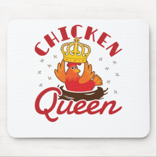 Tapis De Souris Femme de poule Queen Dames Fermière de poule