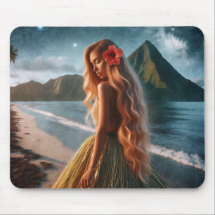 Tapis De Souris Femme en jupe de paille