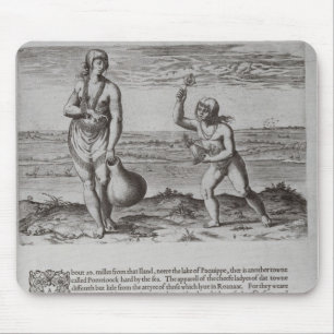 Tapis De Souris Femme et jeune fille indiennes