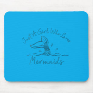 Tapis De Souris Femme Fille qui aime les queues de sirène Poisson