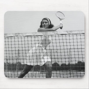 Tapis De Souris Femme jouant au tennis