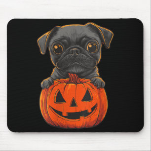 Tapis De Souris Femme Mignon Bouledogue Noir Jack O Lantern Citrou