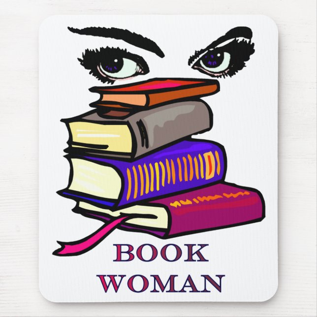 Tapis De Souris Femme Mousepad de livre (Devant)