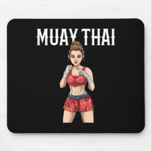 Tapis De Souris Femme Muay Thai - Boxe Thaïlandaise et Kickboxing 