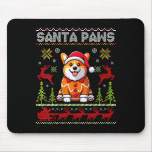 Tapis De Souris Femme Pembroke Welsh Corgi Santa Paws Joyeux Noël