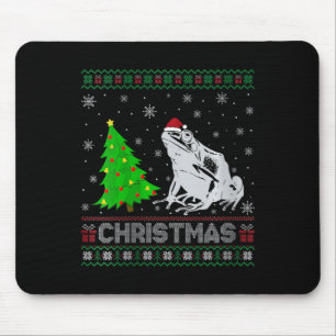 Tapis De Souris Femme Poison Dart Frog Xmas Arbre Éclairage Laide 