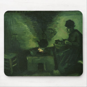 Tapis De Souris Femme rurale de Vincent van Gogh par le foyer