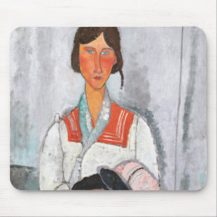 Tapis De Souris Femme tzigane avec bébé, Modigliani