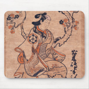 Tapis De Souris Femme vintage Dessin Dekishima Hanya Siège