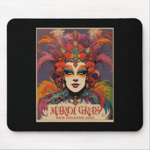 Tapis De Souris Femmes de Mardi Gras vintage