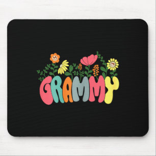 Tapis De Souris Femmes floral rétro vintage grammy bonne fête des
