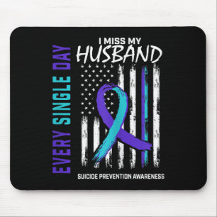 Tapis De Souris Femmes Je Manque Mon Mari Suicide Sensibilisation 