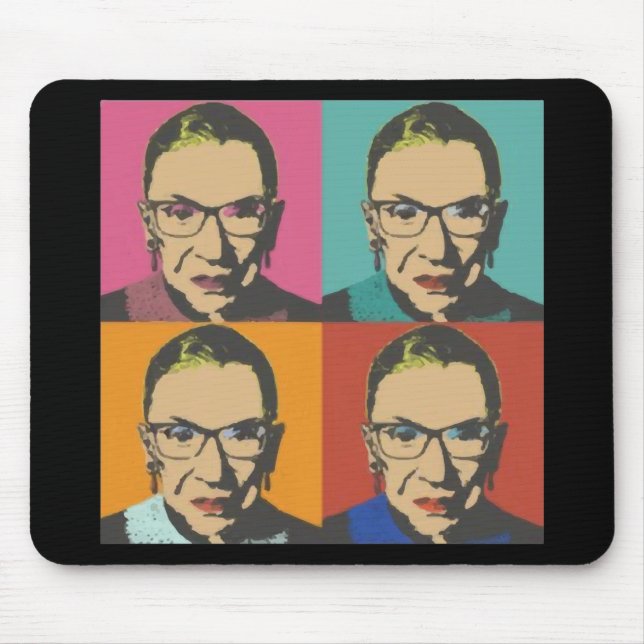 Tapis De Souris Femmes RBG, RBG célèbre, Ruth Bader Ginsburg (Devant)