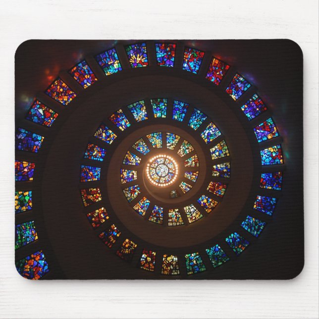 Tapis De Souris Fenêtre de spirale en verre souillé (Devant)
