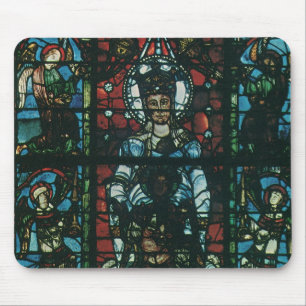 Tapis De Souris Fenêtre de vitrail d'église religieuse vintage