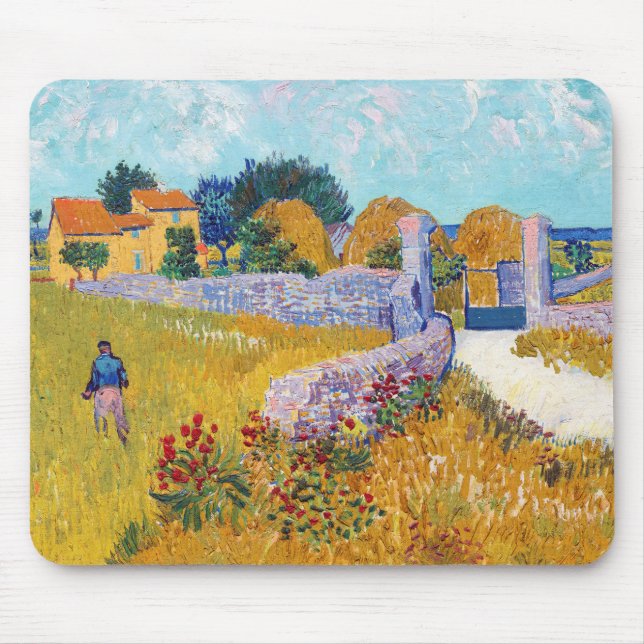 Tapis De Souris Ferme en Provence, Van Gogh (Devant)