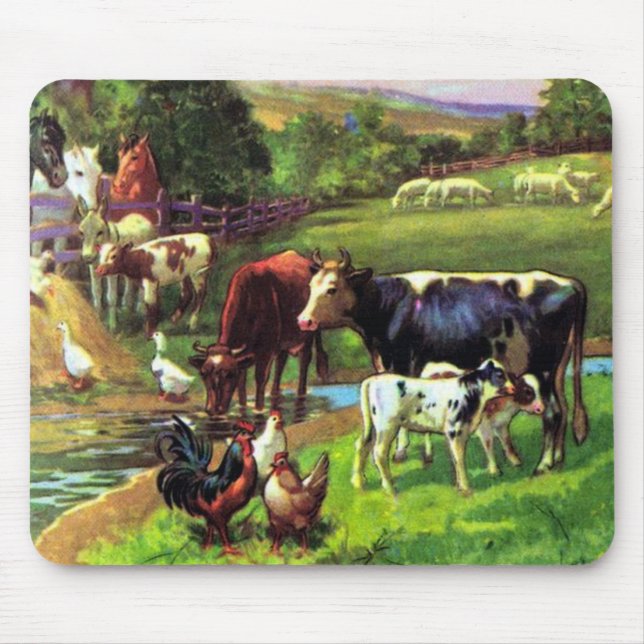 Tapis De Souris Ferme vintage (Devant)