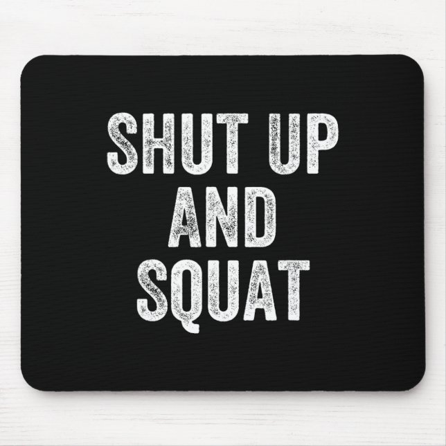 Tapis De Souris Fermer Et Squat Gym Weightlifter Bodybuilder (Devant)