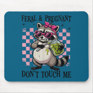 Tapis De Souris Féroce et enceinte ne touchez pas humour de grosse