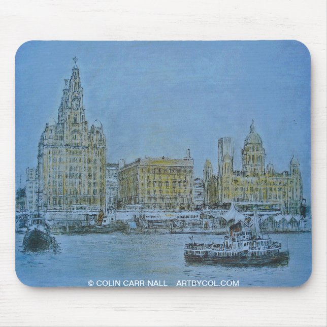 Tapis De Souris Ferry à travers le Mersey Mousepad Colin Carr-Nall (Devant)