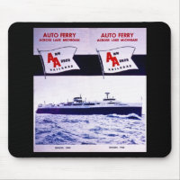 Ferry vintage le lac Michigan de wagon de chemin